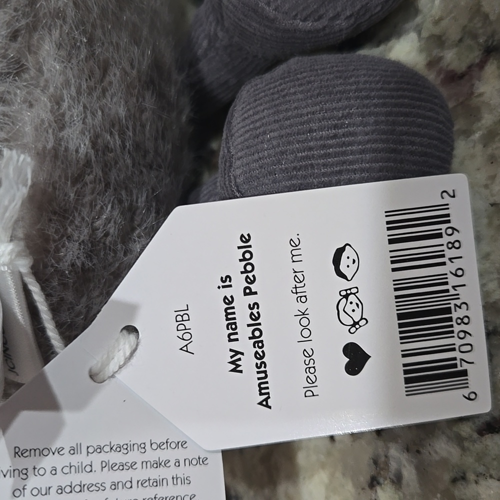 Jellycat Amuseables Pebble 4.3x4.3x3.1" Soft & Plush BNWT Authentic - Picture 7 of 7